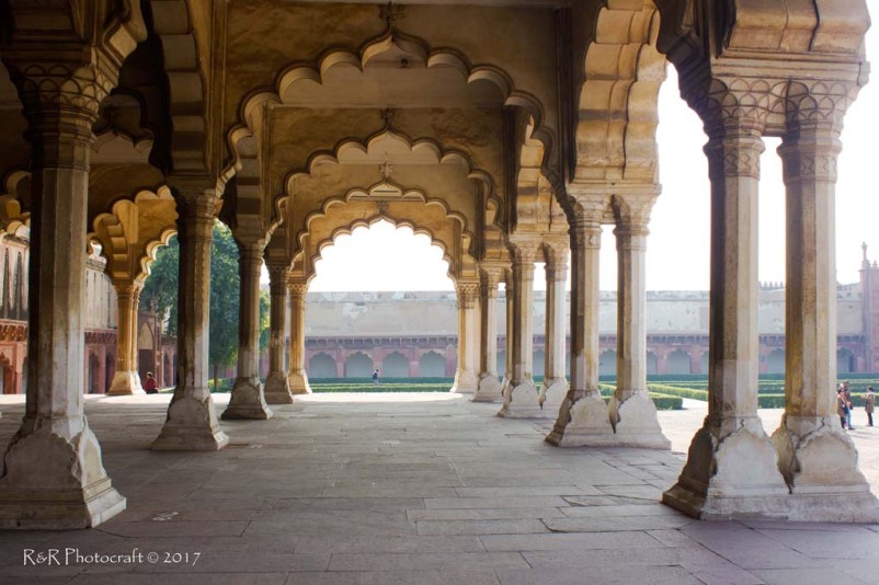 Arches of the royal court, Diwan-e-Aam, Agra Fort